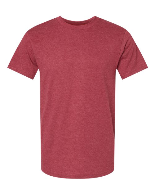 American Apparel 2001 Fine Jersey T-Shirt - Heather Cardinal